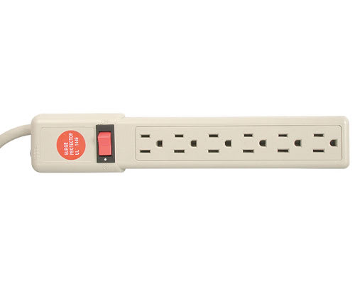 6 AC Outlet Surge Protected Power Bar