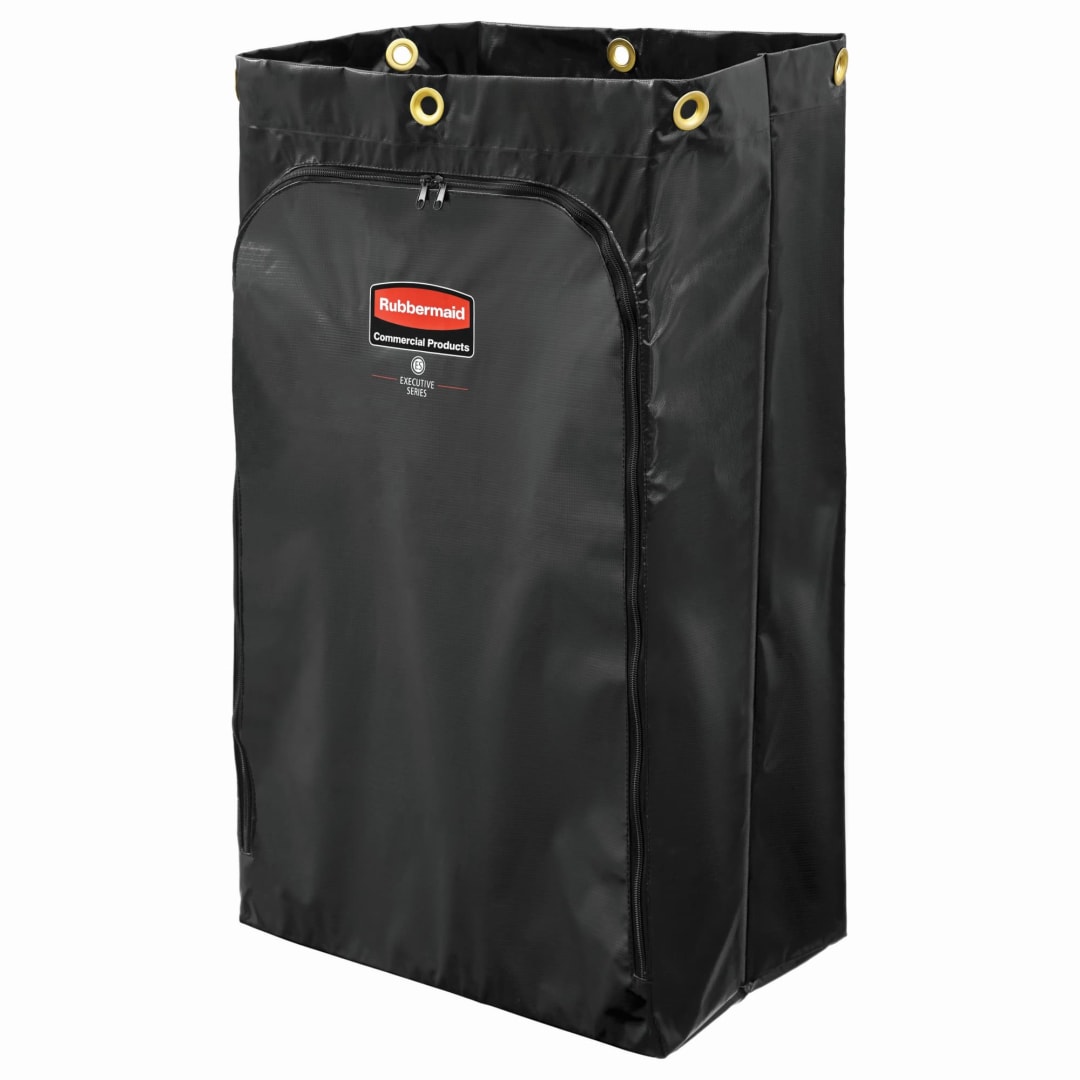 24 Gal Executive Janitorial Cleaning Cart Vinyl Bag   Traditional, Black