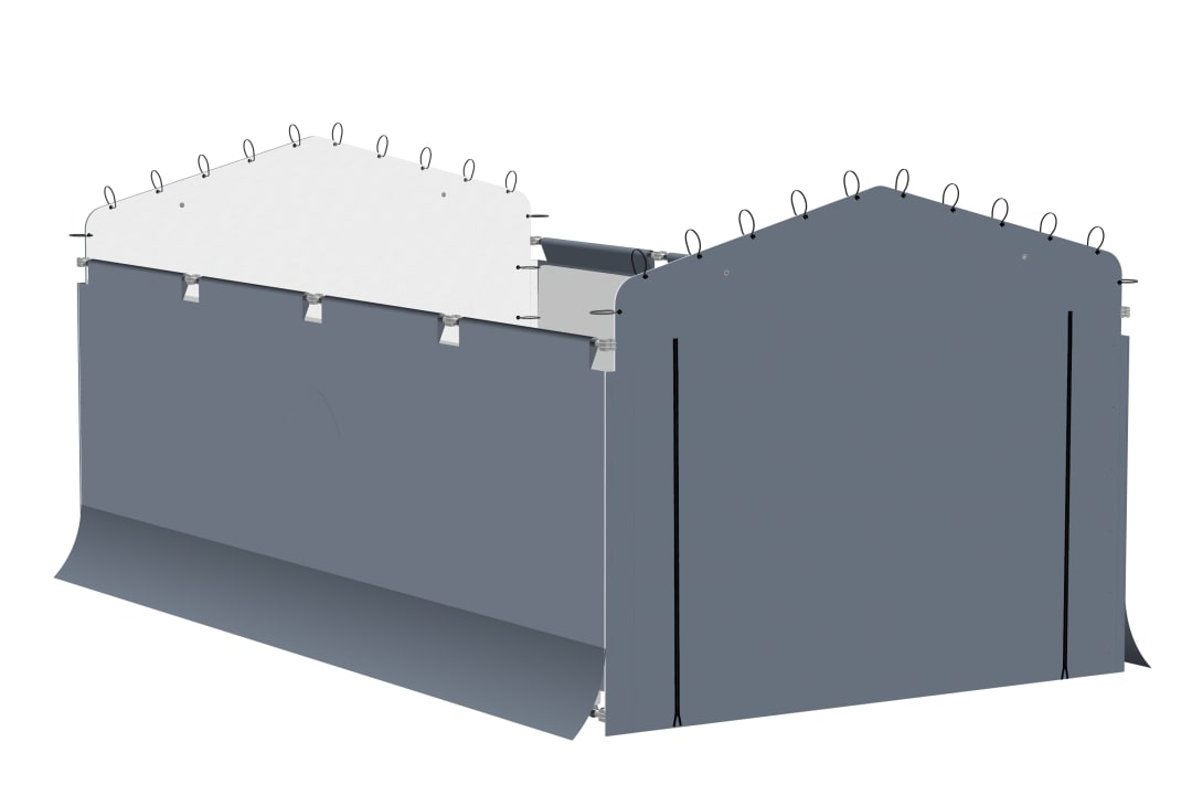 Arrow 10 x 15 x 8 ft Grey Carports Enclosure Kit For Galvanized Steel Carport, Fabric Carport Wall Panels