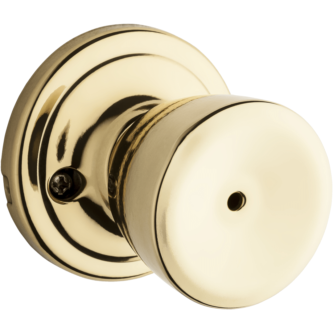Abbey Bed/Bath Doorknob in Polished Brass