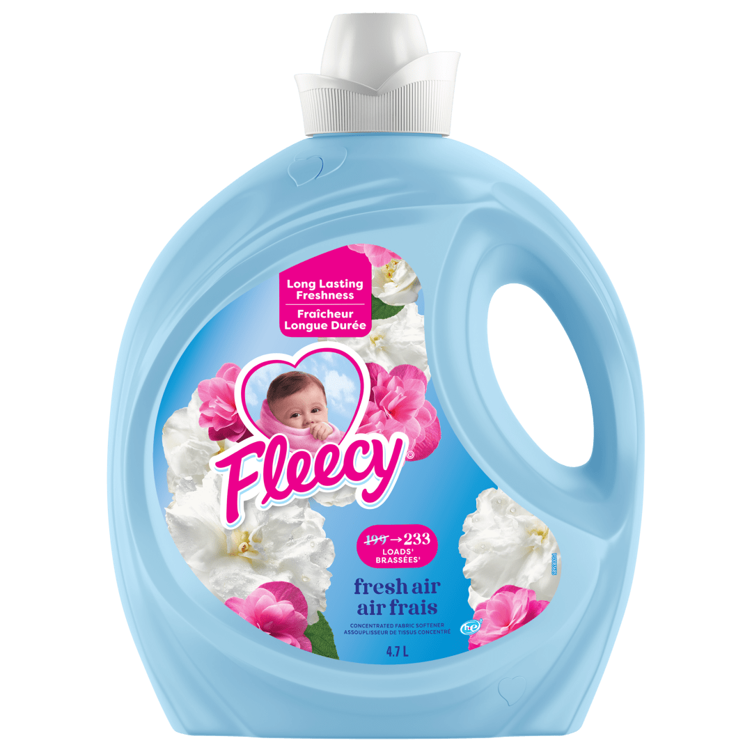 Fleecy Liquid Fabric Softener, Fresh Air, 199 Loads, 4.7 L