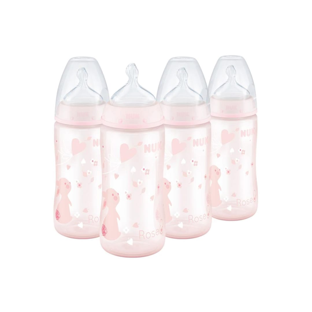 NUK® Rose and Blue Smooth Flow 10oz. 4pk Girl