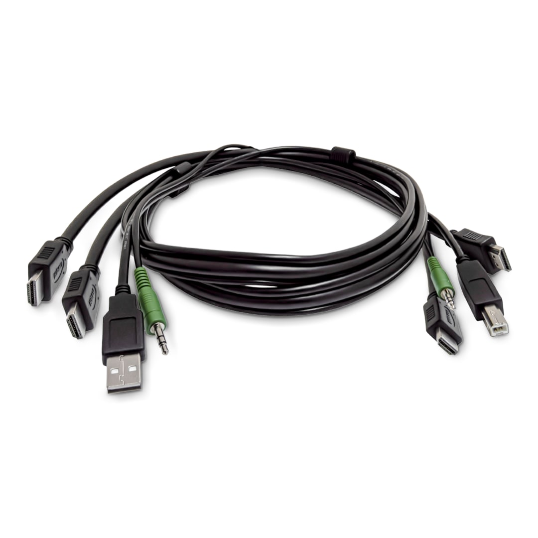 TAA Compliant 6 FT 2 HDMI Male to HDMI Male and 6 FT USB A t