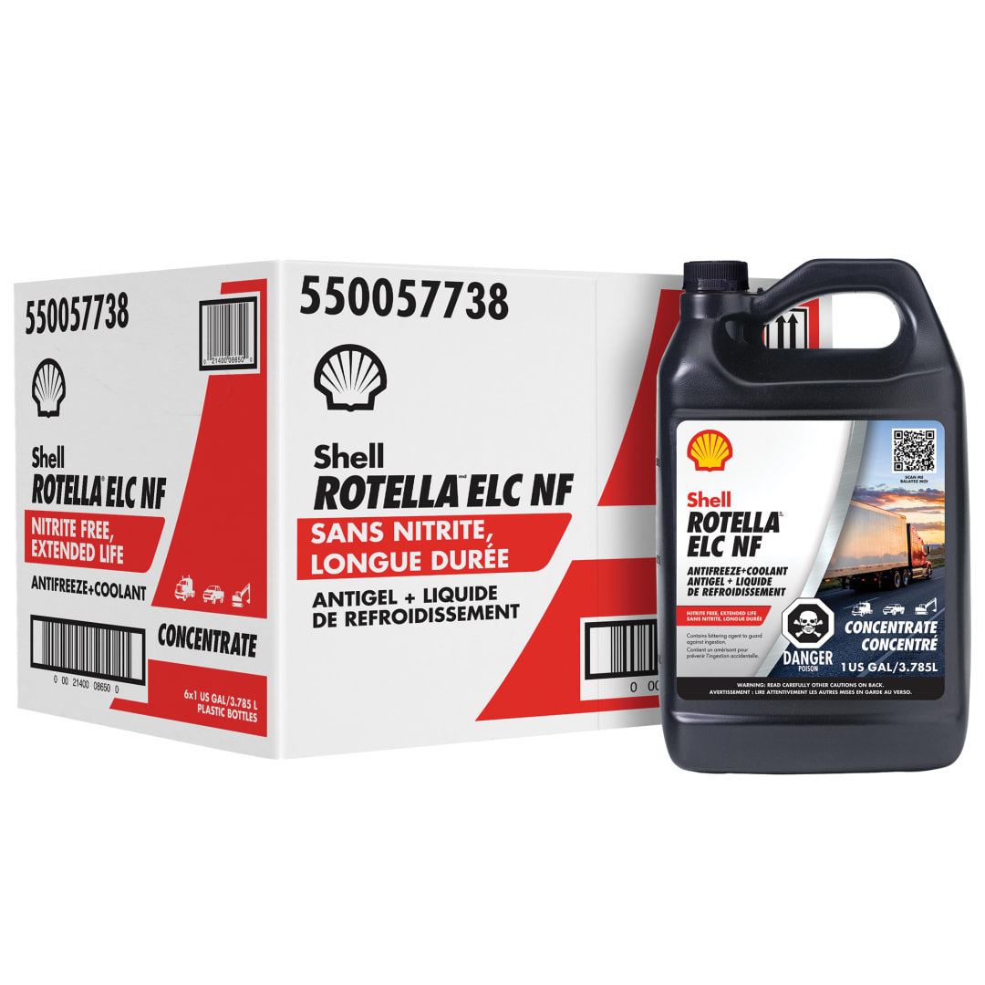 Shell Rotella Nitrite-Free Extended Life ELC Anti-Freeze + Coolant, Concentrate, 1 Gallon (Case of 6)