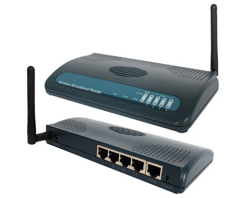 802.11b Wireless router w. 4 port switch