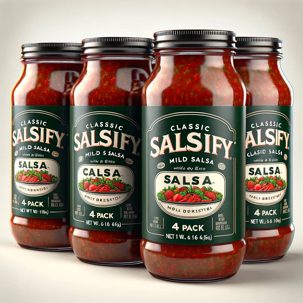 Salsify Classic Mild Salsa, 4 Pack of 16oz Jars