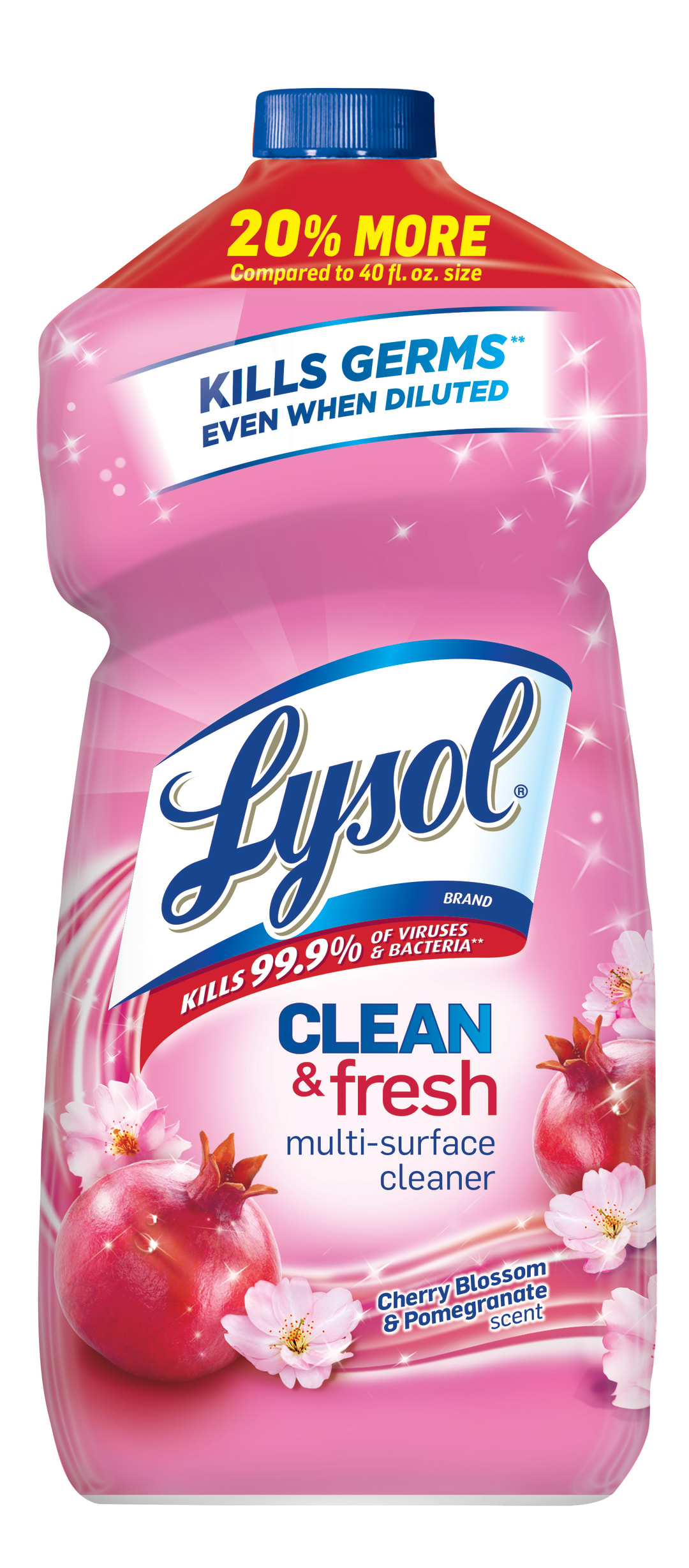 LYSOL® Clean & Fresh Multi-Surface Cleaner - Pourable Cherry Blossom & Pomegranate 6/48 oz.