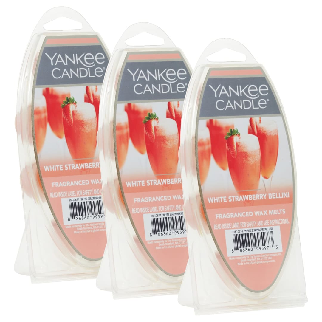 Yankee Candle® White Strawberry Bellini Wax Melts 3 Packs of 6 (18 Total)