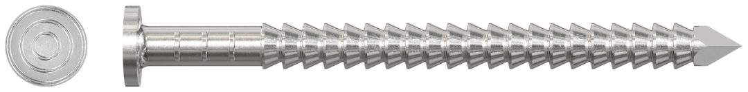 Simpson Strong-Tie T3KR51 Premium Siding Nail — 1-1/4-in. x 5/32-in. Head Dia., Type 316 Stainless Steel (1 lb.) (Pack of 10)