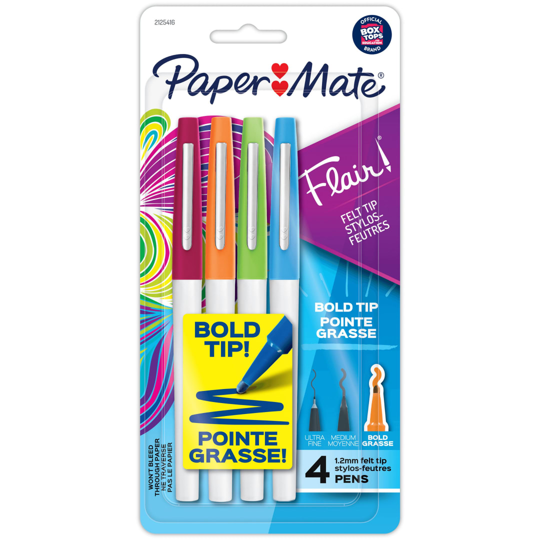 PM FLAIR BOLD 4CT CARD ASST