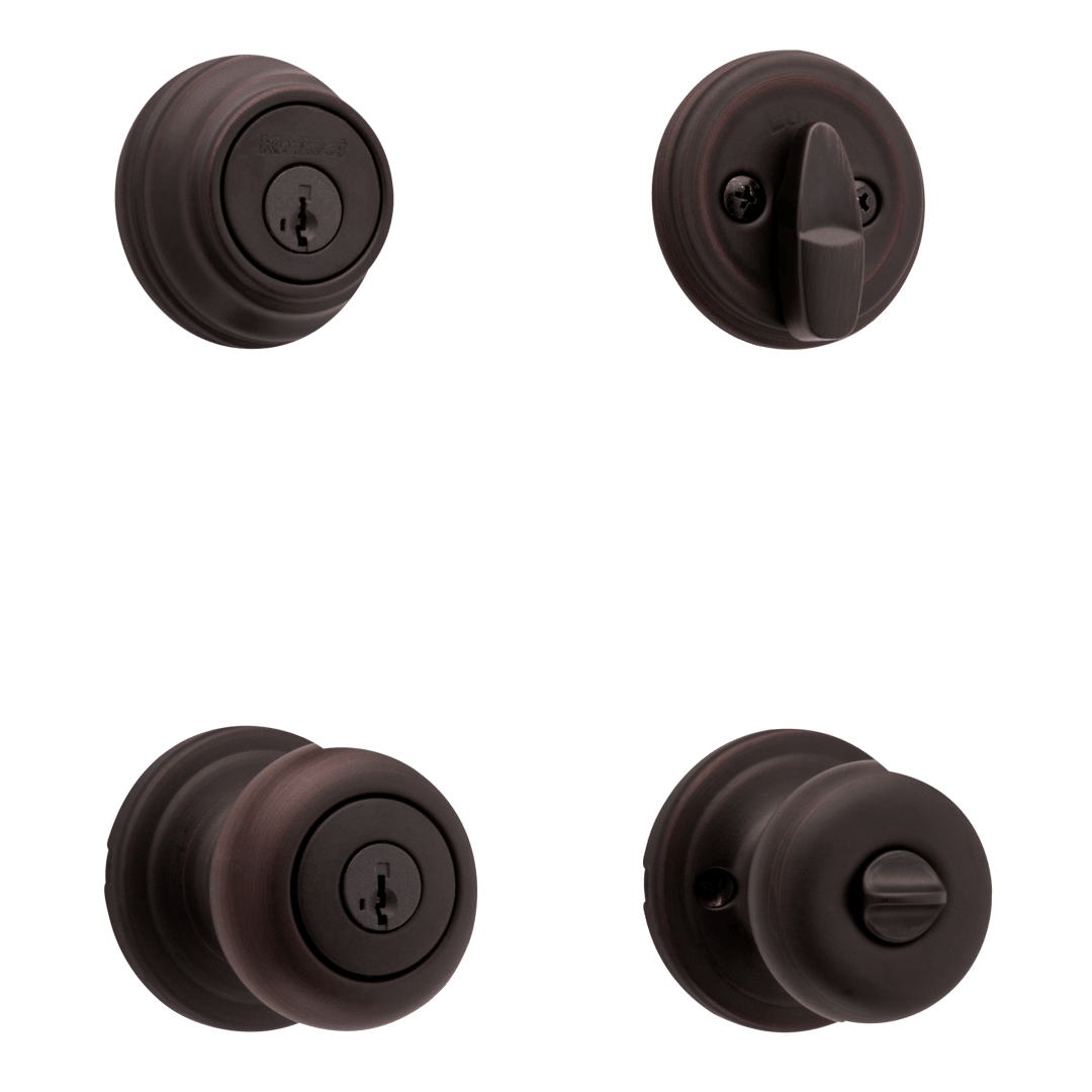 Juno Doorknob Combo Pack in Venetian Bronze featuring SmartKey Security