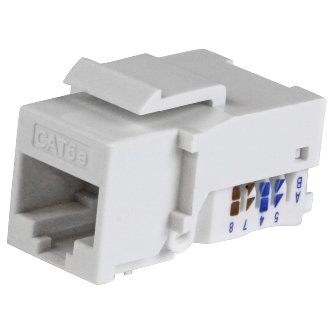 Toolless Type Cat5 Keystone Jack - White