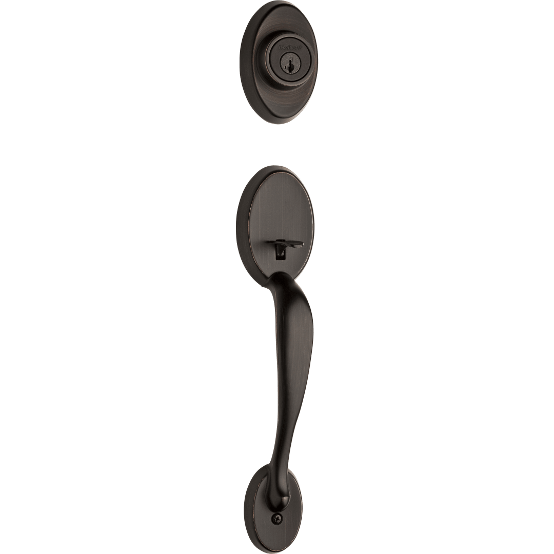 Chelsea Double Cylinder Exterior Only Handleset featuring SmartKey Security™ in Venetian Bronze