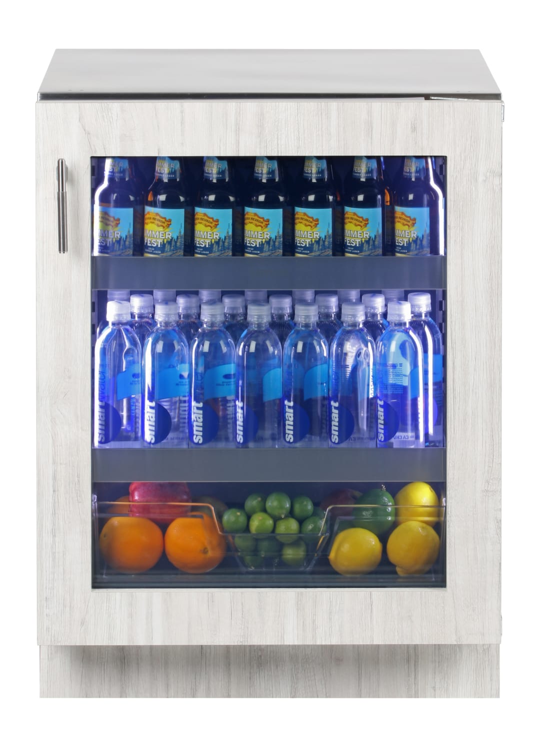 Sapphire Series 5 Indoor Beverage Refrigerator, ADA Height, Factory Installed Lock, 24"W, 4.7 cu. ft. Capacity, in Stainless Steel (SBCR24SSADA)
