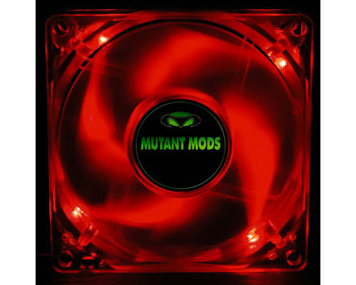 Red 80mm Quad-LED Case Fan