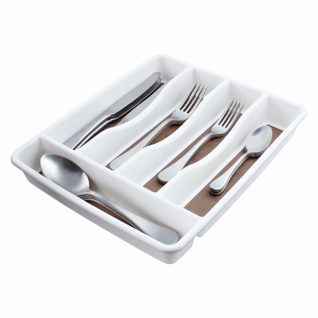 Rubbermaid® No Slip Cutlery Tray, Small, White