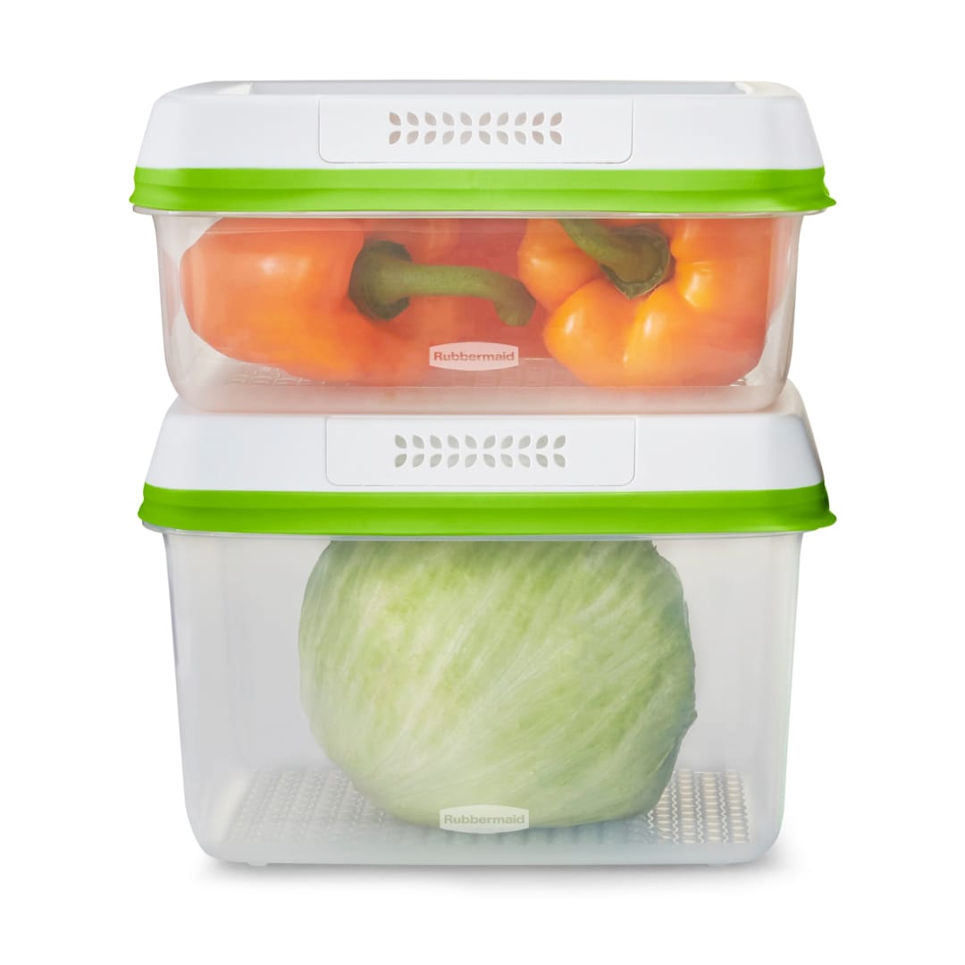 Rubbermaid® FreshWorks Produce Saver, Large Produce Storage Containers, 4 Piece Set