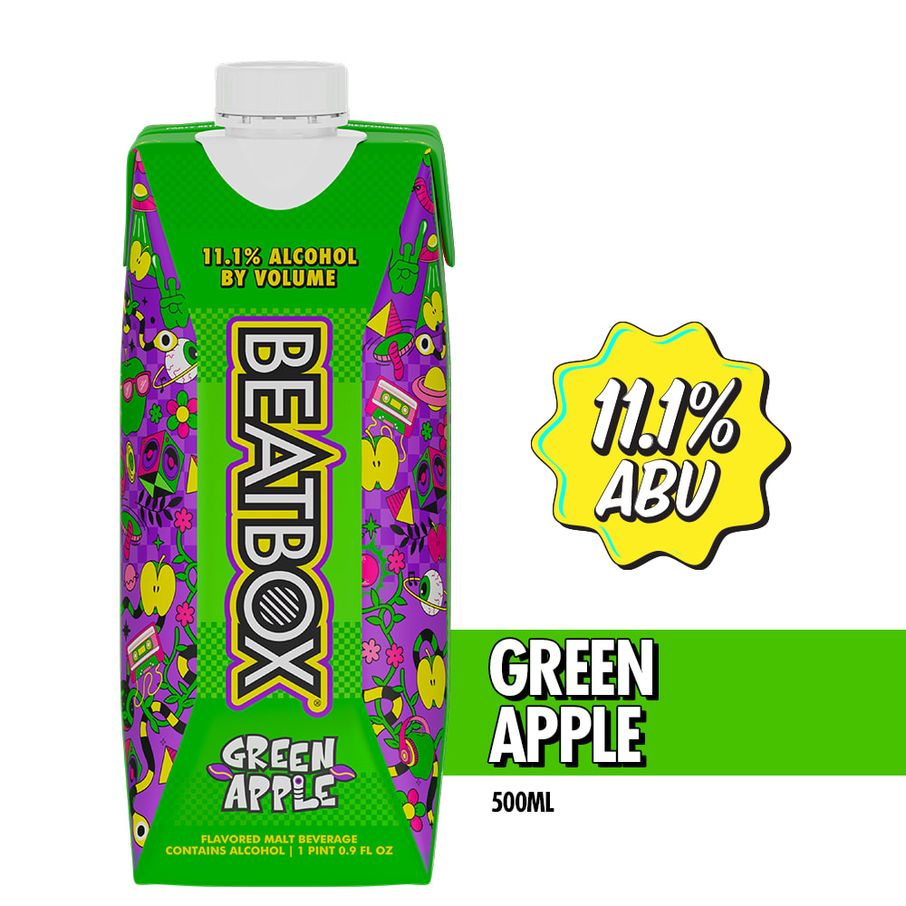 BeatBox Green Apple Malt Party Punch, 11.1% ABV, 500ml