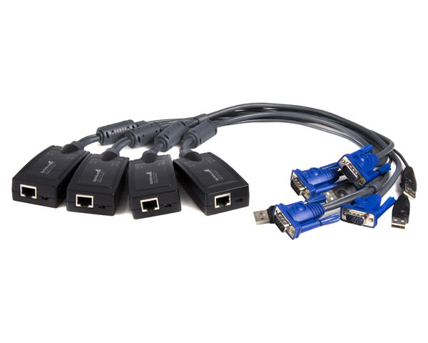 4 Pack USB Cat5 Dongle for Single IP KVM Switch