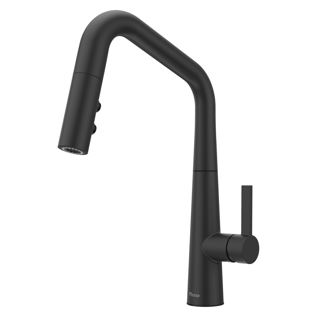 Buxton 1-Handle Pull-Down Kitchen Faucet in Matte Black