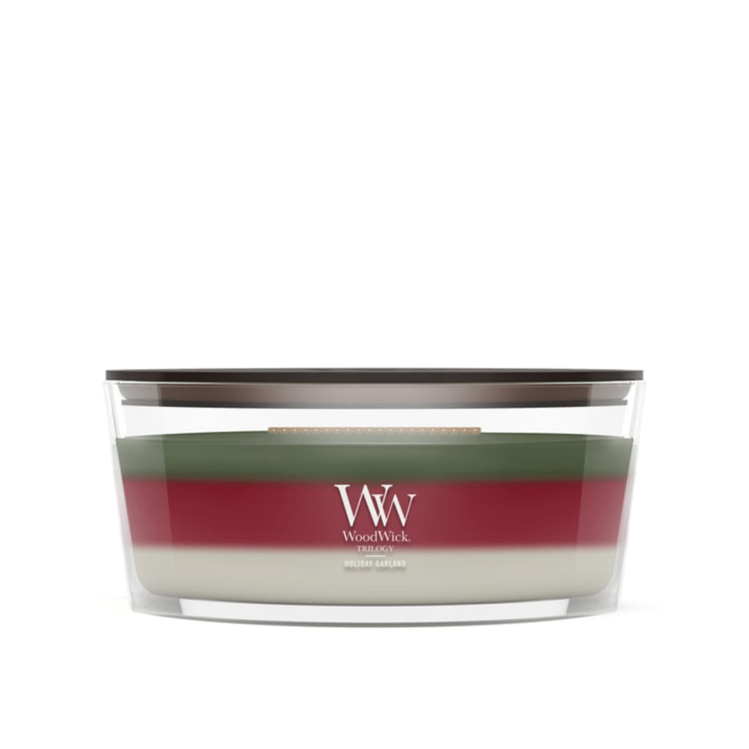 WoodWick Holiday Garland Ellipse Trilogy Candle