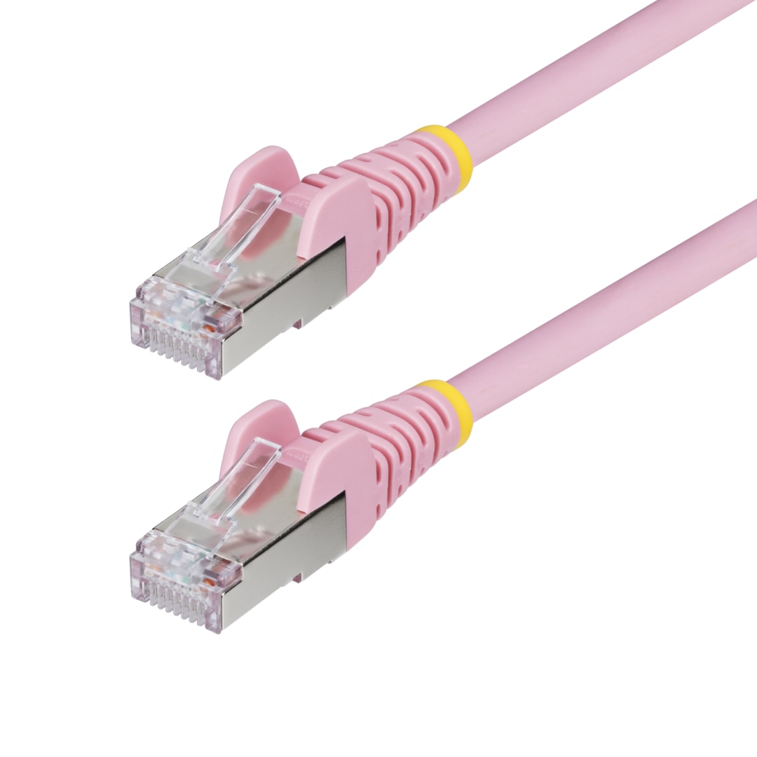 50ft Pink CAT6A S FTP Snagless Patch cable LSZH