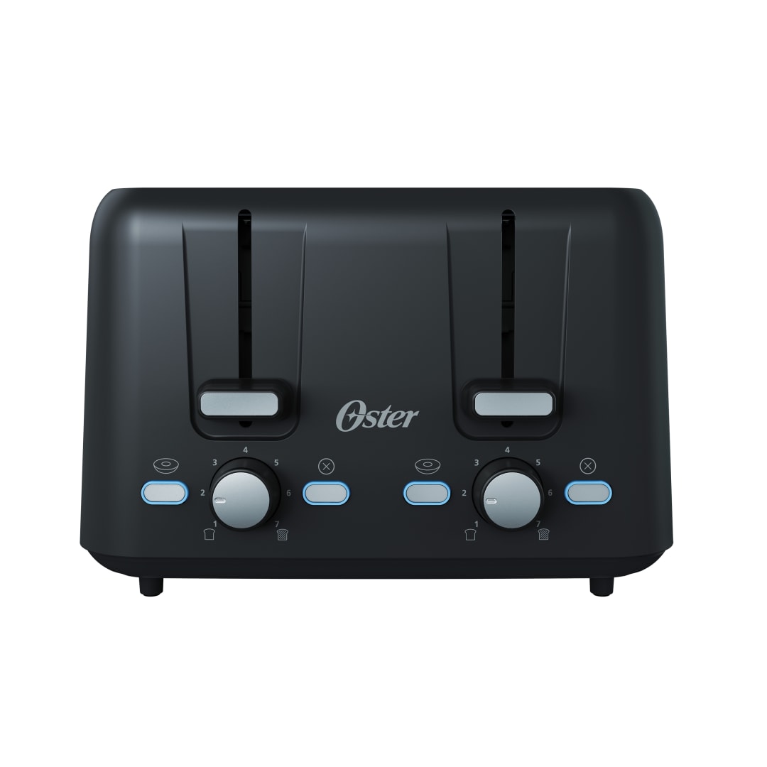 Oster® 4-Slice Toaster with Extra Wide Slots, Wide Slot Toaster, Black Stainless Steel