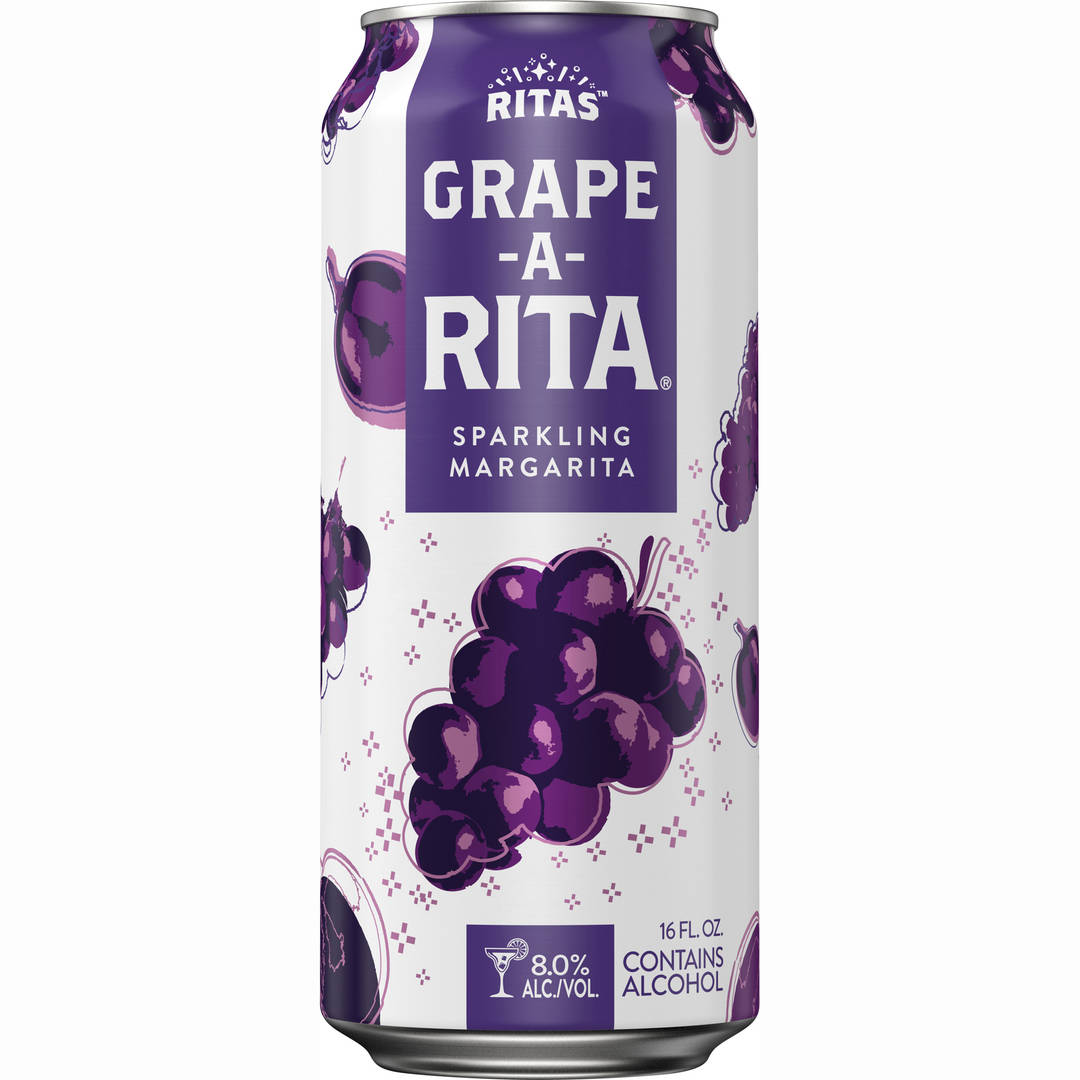 Ritas Grape-A-Rita  Malt Beverage, 4 Pack 16 fl. oz. Cans, 8% ABV