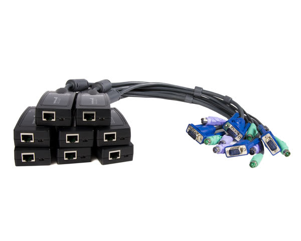 8 Pack PS2 Cat5 Dongle for Single IP KVM Switch
