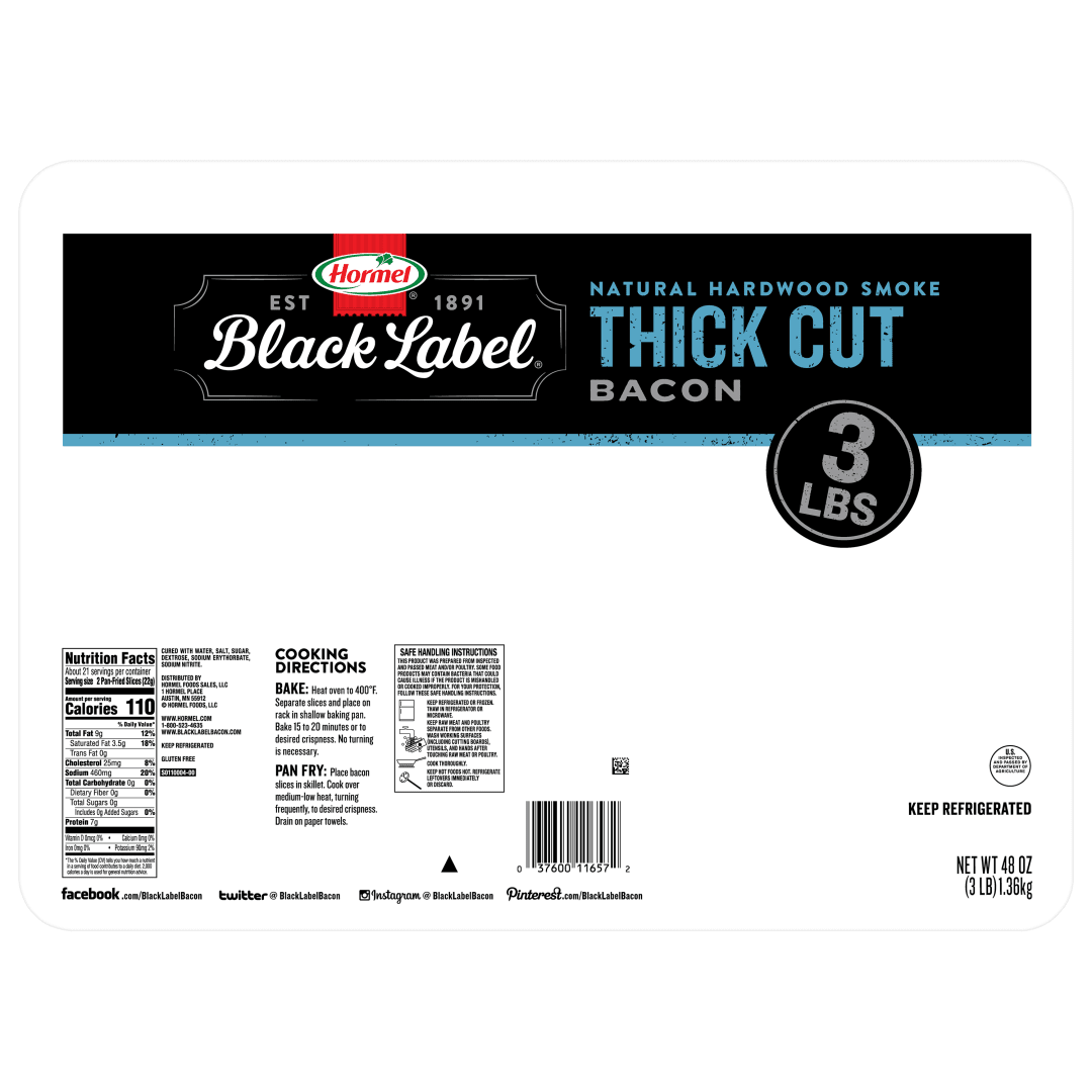HORMEL BLACK LABEL Bacon Thick Sliced
