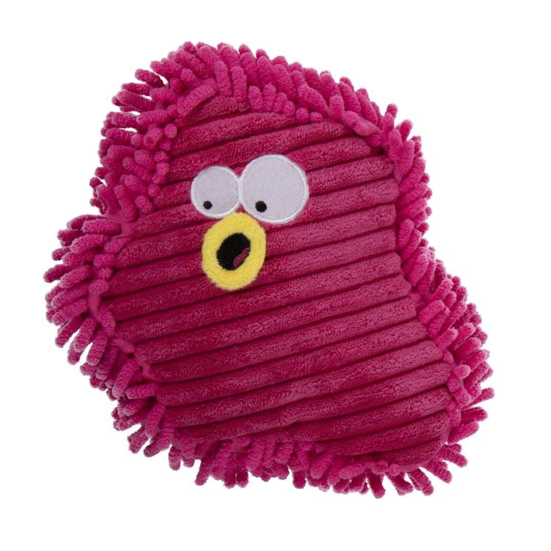 goDog PlayClean Germ Squeaky Plush Dog Toy with Odor-Eliminating Essential Oils With Chew Guard Technology, Pink, Large