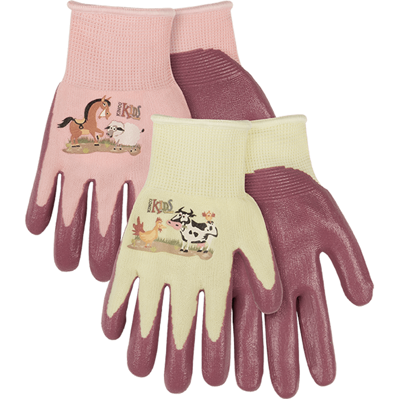 Kids' Farm Friends™ Nylon Knit Shell & Foam Nitrile Palm