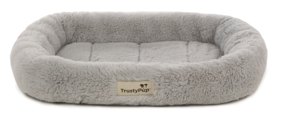 TrustyPup Quilted Crate Bolstered Mat Dog Bed, Ideal for Crates - Gray, Extra Small