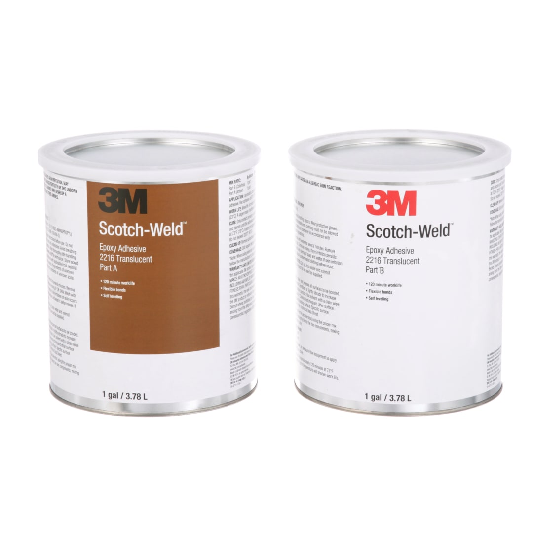 3M™ Scotch-Weld™ Epoksi Yapıştırıcı 2216 Yarı Saydam Part B/A, 1 Kuart Set, kutu başına 6 adet