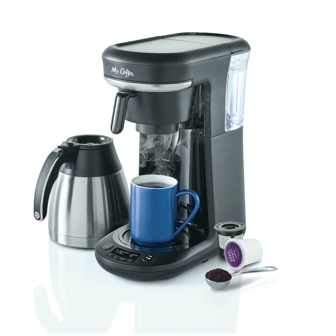 Mr. Coffee® Pod + 10 Cup Space-Saving Combo Brewer