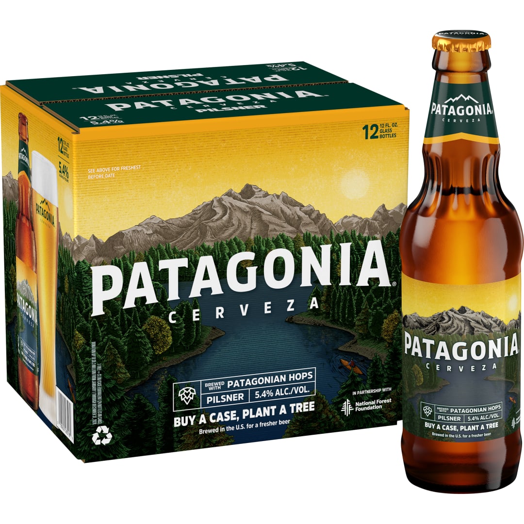 Patagonia Cerveza Pilsner, 12 Pack 12 fl. oz. Bottles, 5.4% ABV