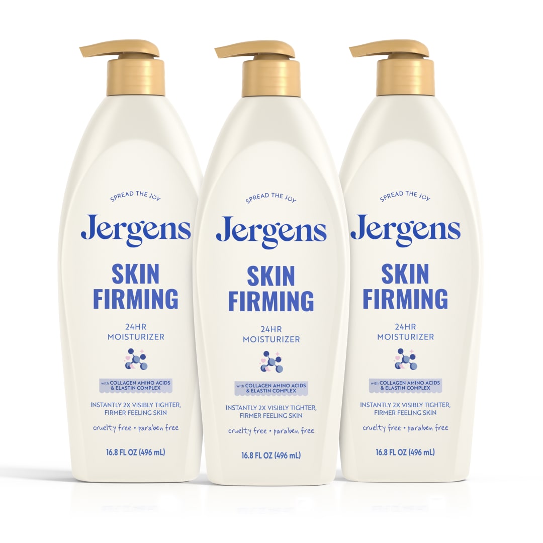 Jergens Skin Firming Body Lotion with Collagen & Elastin, 16.8 fl oz, 3pk