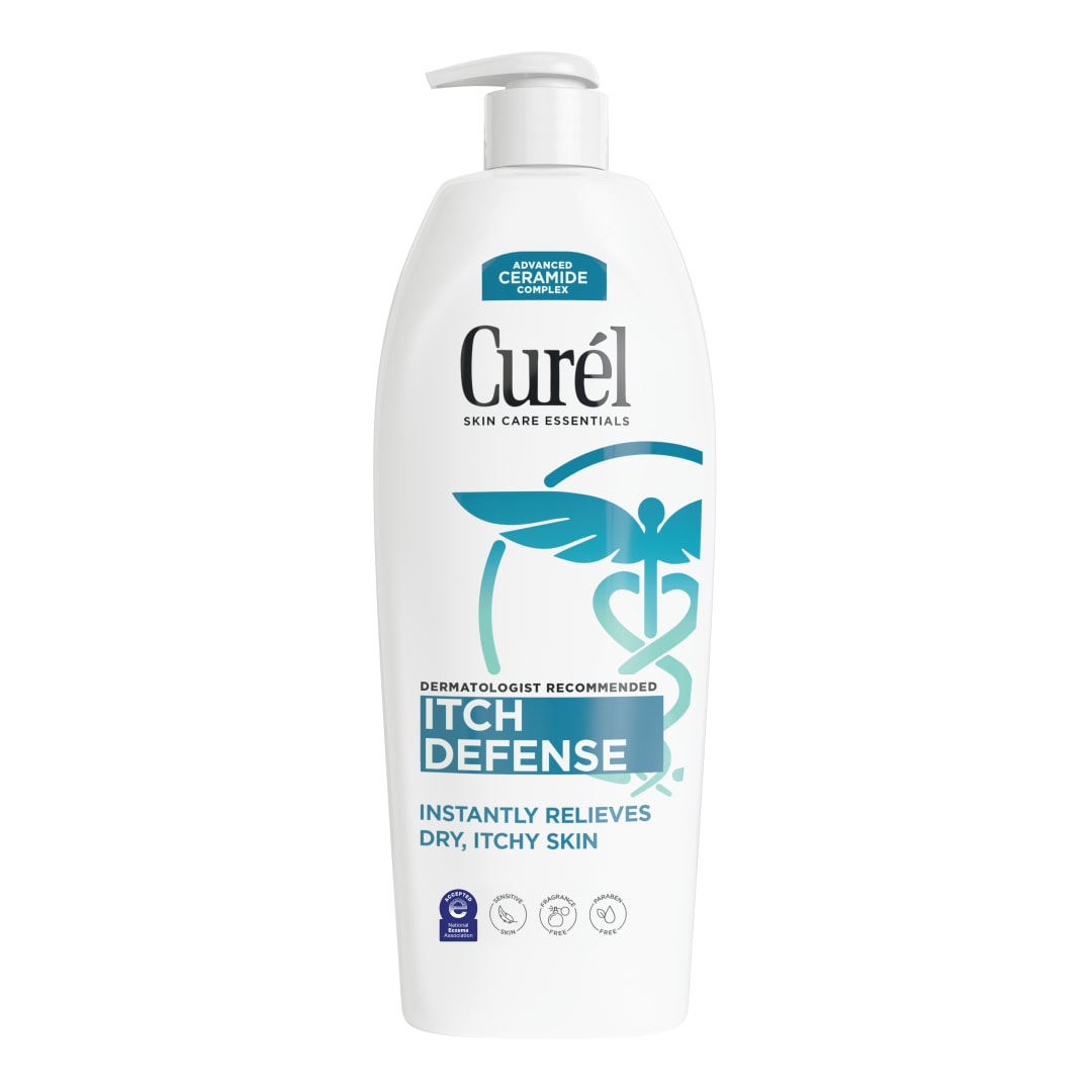 Curel Itch Defense Ceramide Body Lotion for Dry Sensitive Skin, 20 fl oz