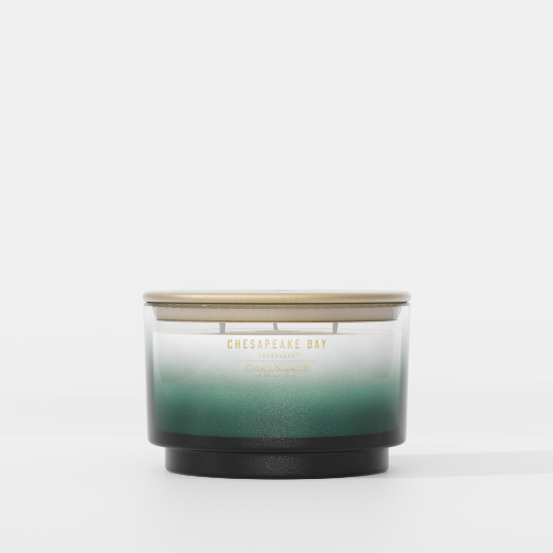 Chesapeake Bay | Vela de 3 mechas | Coastal Snowfall | Gran regalo para mujeres