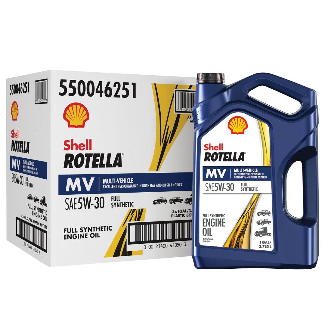 Shell Rotella MV Multi-Vehicle Full Synthetic 5W-30 Diesel Engine Oil, 3.785 Litre (3 Pack)