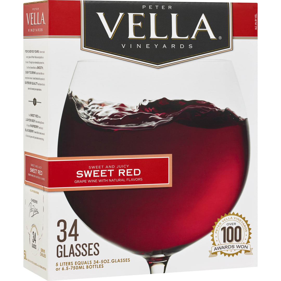 Peter Vella Sweet Red Wine 5L Box Wine