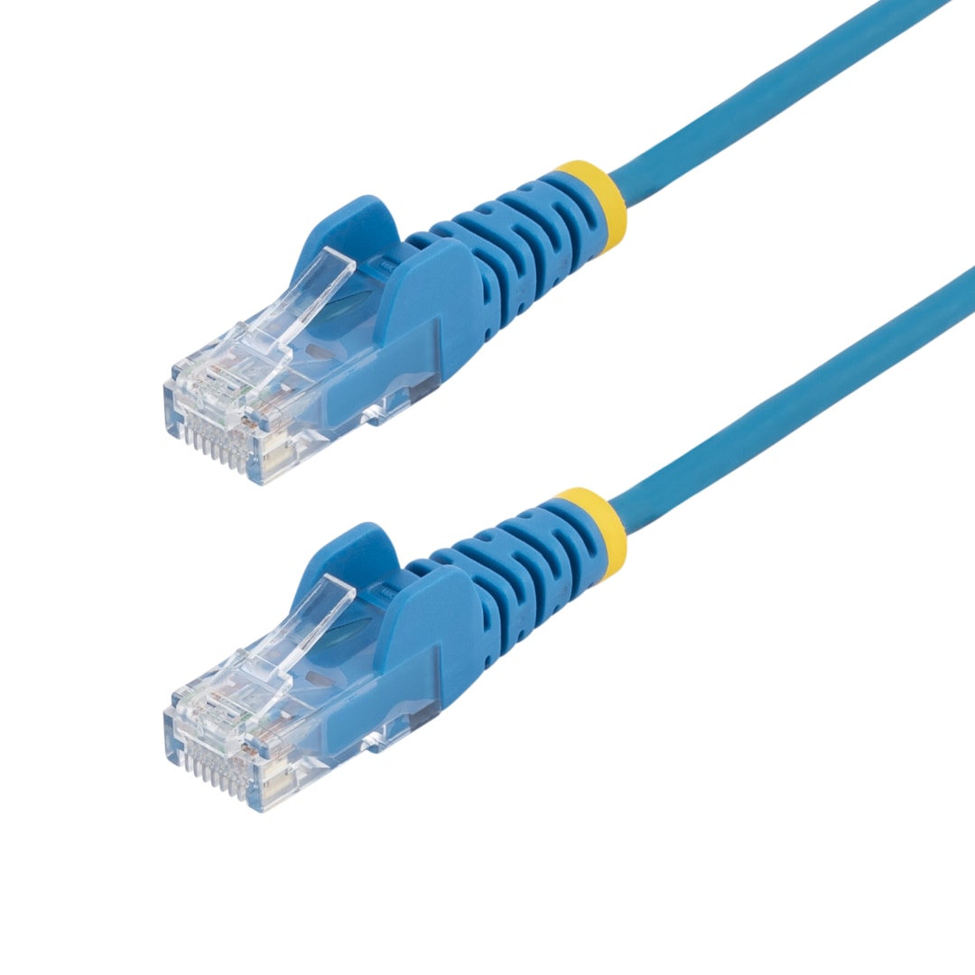 10ft Blue Snagless Slim Cat 6 Patch Cable