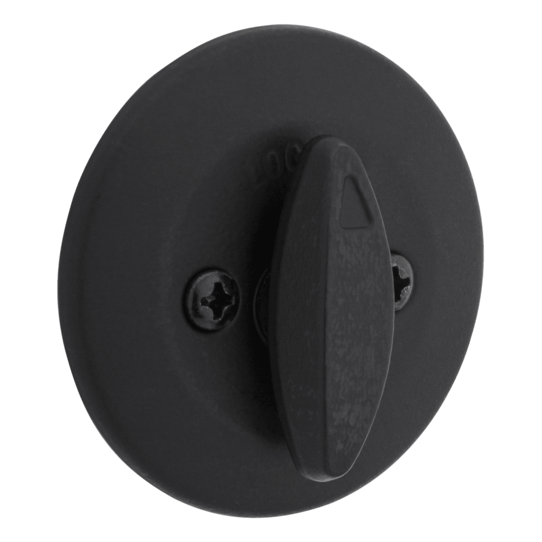 667 Unkeyed  Deadbolt in Matte Black