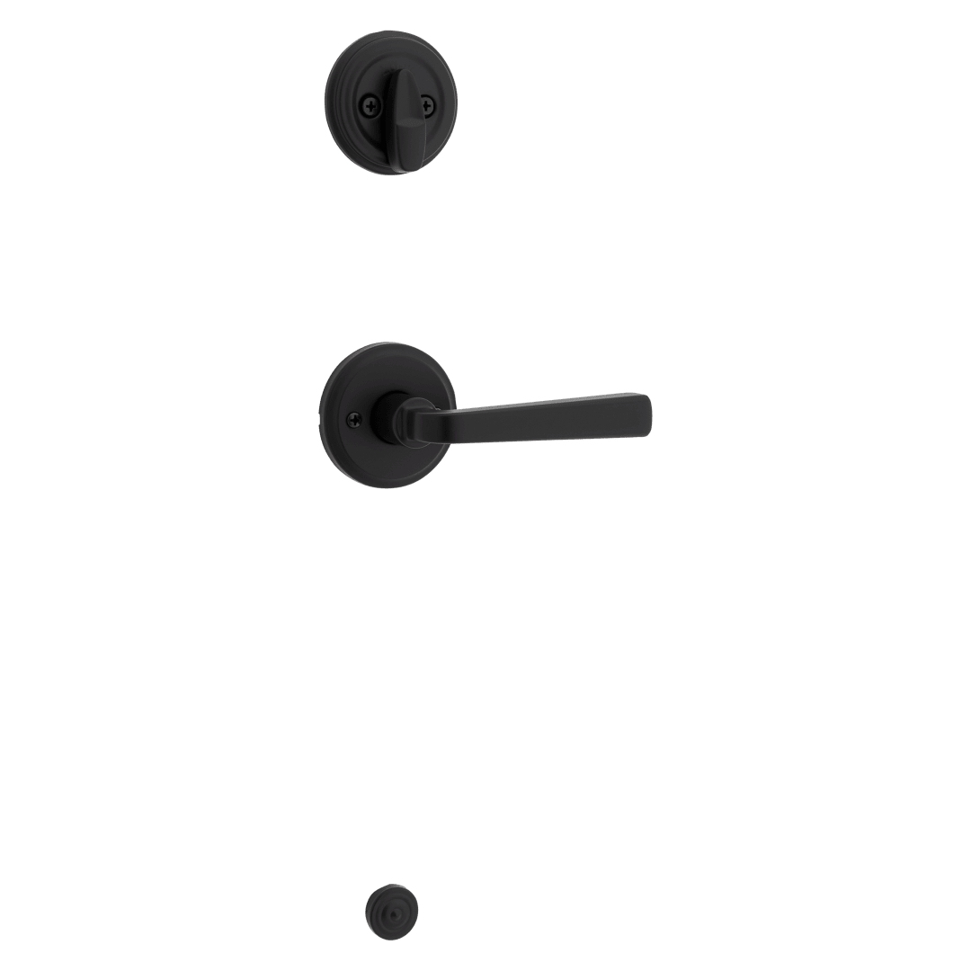 966 Single Cylinder Interior Pack w/ Trafford Lever for 687 &amp; 800 Series Handlesets in Matte Black