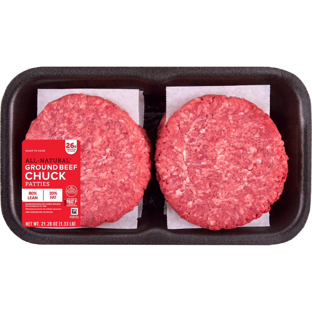 Ground Chuck Patties, 80% Lean/20% Fat