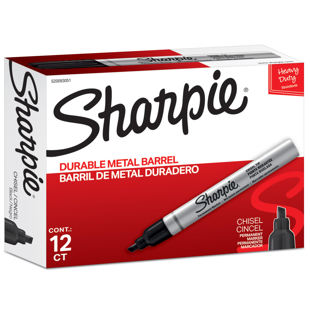 SHARPIE AL BLK CHISEL CTN12