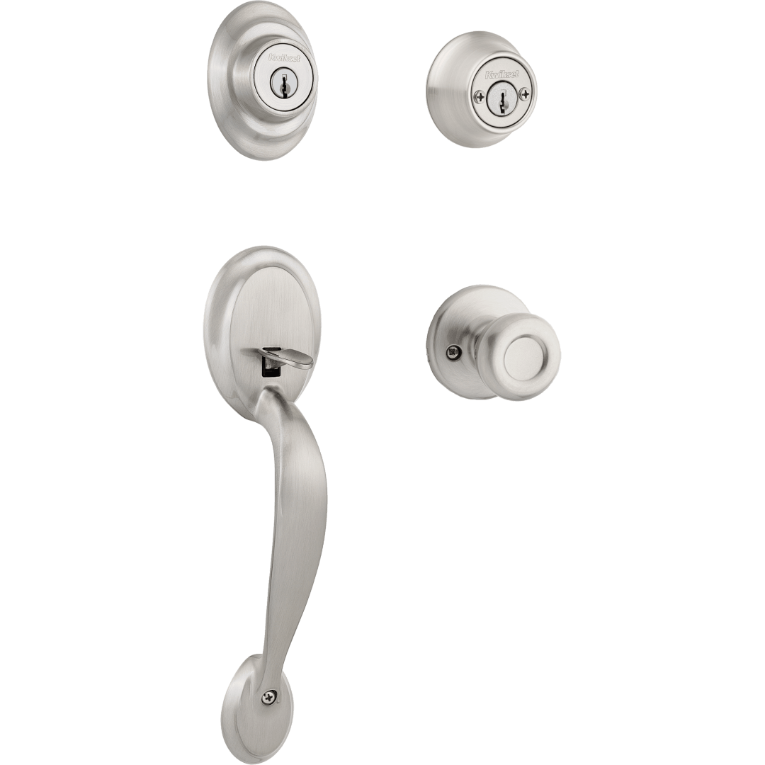 Dakota Double Cylinder Handleset w/Tylo Knob in Satin Nickel