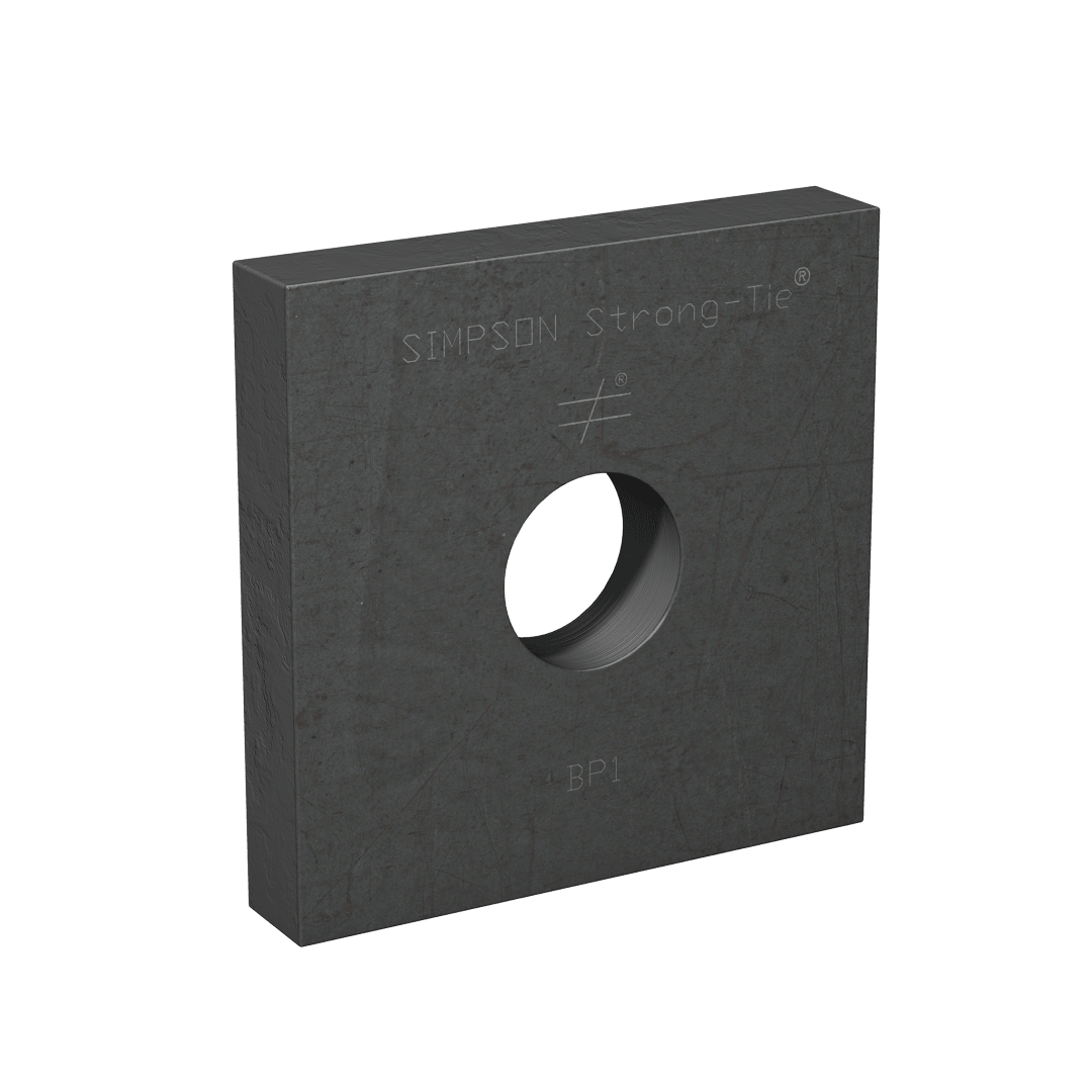 Simpson Strong-Tie BP 1 BP 3-1/2 in. x 3-1/2 in. Bearing Plate with 1 in. Bolt Dia. (Pack of 40)