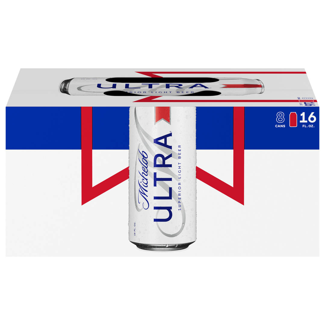 Michelob ULTRA Superior Light American Lager Beer 8 Pack, 16 fl oz Cans