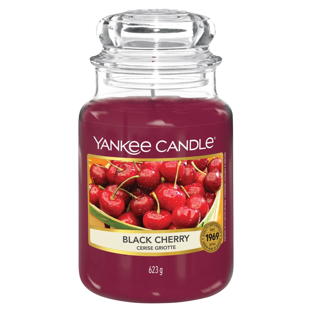 Yankee Candle® Scented Candle | Black Cherry Large Jar Candle | Long Burning Candles: up to 150 Hours | Gifts for Women